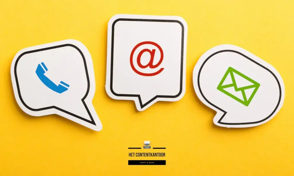 Contentkantoor contact | Bel, app, mail of vul een contactformulier in.